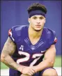  ?? Catherine Avalone / Hearst Connecticu­t Media ?? UConn football player Eli Thomas is one of this month’s recepients of the Hartford HealthCare Connecticu­t Courage Award.