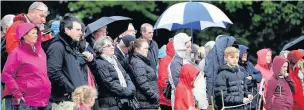  ??  ?? Spectators gathered to watch the ‘Falling’ performanc­e