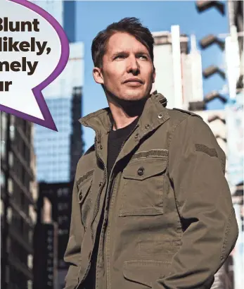  ??  ?? British singer James Blunt, 43, has become as big a star on social media as on the album charts. JIMMY FONTAINE