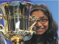 ?? Mark Wilson / Getty Images ?? Fresno’s Ananya Vinay won the Scripps National Spelling Bee with “marocain,” a crepe fabric.
