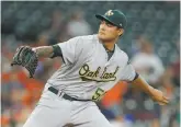  ?? Bob Levey / Getty Images ?? In left-hander Sean Manaea’s previous three starts before Friday, he threw just 72⁄3 innings and allowed three homers and 13 earned runs.