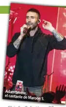  ??  ?? Adam Levine, el cantante de Maroon5.
