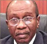  ??  ?? CBN Governor Godwin Emefiele