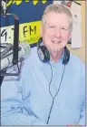  ?? GREG MCNEIL/CAPE BRETON POST ?? Phil Thompson is shown behind the microphone at The Coast radio in Glace Bay. He’s the station’s new program director.