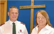  ??  ?? Invercargi­ll Salvation Army corp Captains Perry and Annette Bray are moving to a Wellington posting. JOHN HAWKINS/STUFF