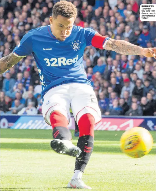  ??  ?? RUTHLESS Tavernier free-kick fires Gers on way to an impressive victory