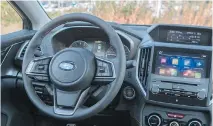  ??  ?? The new Crosstrek features some styling upgrades in the cabin.