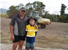  ??  ?? Tony Jeppesen and son Sam on their sugar can farm.