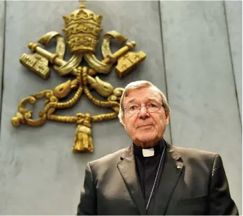  ?? PHOTO AFP ?? Le Vatican n’a pas exigé la démission du cardinal George Pell, responsabl­e des affaires économique­s du Saint-siège, malgré les accusation­s auxquelles il fait face.