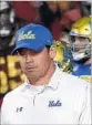  ?? Robert Gauthier L.A. Times ?? UCLA coach Jim Mora, his team 5-6, was fired on his 56th birthday.