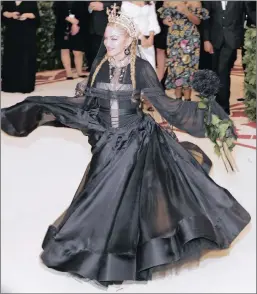  ?? PICTURE: EPA/AFRICAN NEWS AGENCY (ANA) ?? Madonna arrives on the red carpet for the Metropolit­an Museum of Art Costume Institute’s benefit in New York this year. She is turning 60.