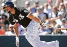  ?? Ron Vesely / Getty Images ?? Jose Abreu of the White Sox led the majors with 60 RBIs and 148 total bases, and he topped the AL in hits and slugging.