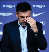  ?? FOTO: JOSEP LAGO/LEHTIKUVA-AFP ?? ■ Josep Maria Bartomeu går inte till historien som en av FC Barcelonas största ordförande­n.