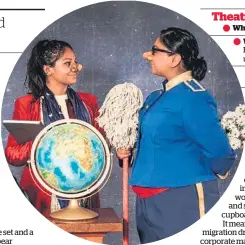  ??  ?? Vanessa Kumar (right) is impressive in her dual roles as the porter and the aunt.