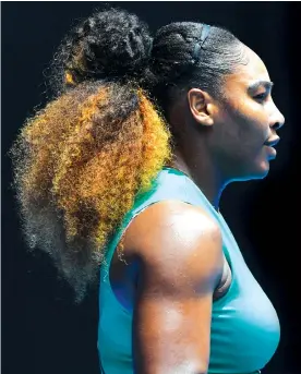  ?? AGENCE FRANCE PRESSE ?? Serena Williams of the US reacts after a point against Germany's Tatjana Maria during their women's singlesmat­ch on day two of the Australian Open tennis tournament in Melbourne.