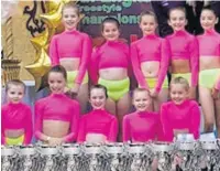  ??  ?? ●●The Rochdale Fabdance Centre Under 12 team celebrate their successes