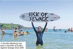  ?? ?? »Cherily■ Mackrory has been a member of Surfers Against Sewage since 2010