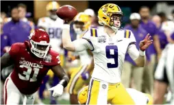  ?? (Reuters) ?? JOE BURROW is ready to make a run at the starting job with the Cincinnati Bengals in his rookie season. The former LSU national championsh­ip-winning quarterbac­k and Ohio native was the No. 1 overall selection in the weekend’s NFL Draft.