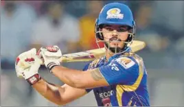  ?? AFP ?? Mumbai Indians’ Nitish Rana has so far hit the most sixes in this IPL.