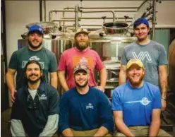  ?? PHOTO PROVIDED ?? The Common Roots Brewing Company team gathers in the brewery to brew Resilience IPA to benefit the Camp Fire Relief Fund. Top row: Christian Weber, Ethan Winyall, David Carpenter. Bottom row: Keith Johnston, Chris Burns, John Reed.