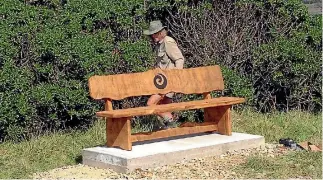  ?? MEGAN NORQUAY ?? A $500 reward has been offered for the return of the memorial bench which has disappeare­d from Nelson’s Boulder Bank.