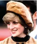  ??  ?? Youthful: Her berets were a more modern option for the twentysome­thing Princess