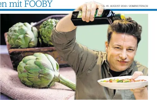  ?? KEYSTONE ?? Bei TV-Koch Jamie Oliver (44) läuft es gerade nicht rund: Seine Restaurant­kette ist pleite, 1300 Mitarbeite­r verlieren ihren Job.