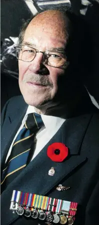  ?? BRUNO SCHLUMBERG­ER/OTTAWA CITIZEN ?? Ed Hollyer was a Korean War veteran who was awarded many decoration­s for his actions during the conflict in Korea.