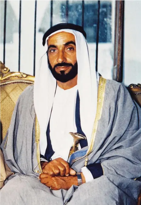  ?? Courtesy Al Ittihad ?? Sheikh Zayed, the Founding Father, whose leadership, vision and humanity will be celebrated next year