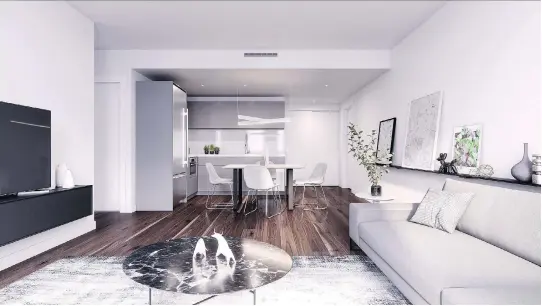  ?? COURTESY OF BRIVIA GROUP ARTTIST’S RENDERINGS ?? All units in Nest Condos have been designed in a modern fashion, featuring minimalist, sleek lines and benefiting from large windows that allow for maximum natural light.