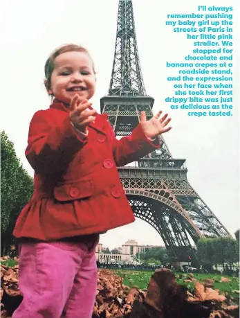  ?? GREGORY SHAMUS ?? Julia was just 18 months old and clapping with joy in October 2006 at the base of the Eiffel Tower.