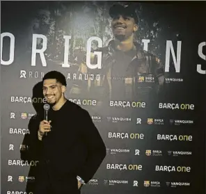  ?? FOTO: PEP MORATA ?? Ronald Araujo, en el estreno del documental sobre él que se verá en Barça One