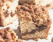  ??  ?? Cookie butter in coffeecake? Why ever not? CHELSEA ZWIEG