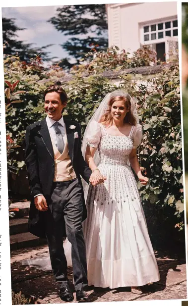  ??  ?? Newlyweds: Beatrice and Mr Mapelli Mozzi, who was keen to share the photos