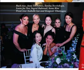  ?? ?? Back row: Anne Yitzhakov, Yanina Novitskaya, Leem Jee Yen, Ingrid Dubreuil, Irene Kim Front row: Isabelle Lee and Zongwei Chamagne