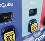 ?? NAM Y. HUH AP file, 2021 ?? AAA reports that the national average price for a gallon of gas was $3.84 as of Friday, up from $2.75 one year ago.