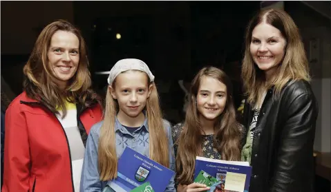  ??  ?? Elaine and Rebecca Kelly, Frances and Catherine Simpson at the Coláiste Chraobh Abhann open night.