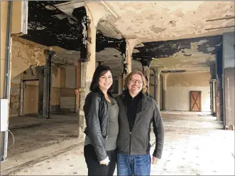  ?? CORNELIUS FROLIK / STAFF ?? Eric Walusis and Maria Walusis, the couple behind Watermark restaurant in Miamisburg, are looking to bring a new fine-dining option to the Fire Blocks District in downtown Dayton.