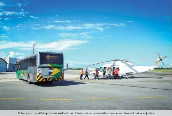  ??  ?? O Aeroporto de Vitória promove melhorias na infraestru­tura para melhor atender as demandas dos viajantes