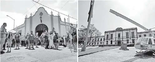  ?? ENRIQUE VÁZQUEZ ?? El Mercado Ayuntamien­to en la jornada de Via Crucis El Museo y Hospital Militar