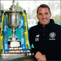  ??  ?? Celtic manager Brendan Rodgers speaks at Lennoxtown ahead of their Scottish Cup game against Brechin City