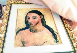  ??  ?? «Cabeza de mujer joven», de Picasso, fechada en 1906