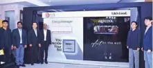  ?? ?? NEW LINE-UP. LG Electronic­s unveils Energy Manager and ArtCool air conditione­rs in India