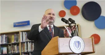  ?? Boston HerAld File ?? JUST CHECKING: Elementary and Secondary Education Commission­er Jeffrey Riley says a study to gauge progress in Boston schools has led to state receiversh­ip being on the table as an option.