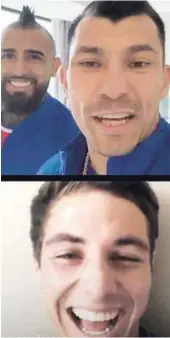  ??  ?? ► Medel y Vidal entrevista­n por un live de Instagram a Clemente Montes.