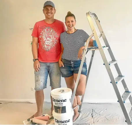  ??  ?? Interior design guru Vanessa Webb, pictured with husband Matt, knows exactly how important presenting a home for sale is.