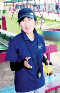  ??  ?? Yoko Yamada, Japan Internatio­nal Cooperatio­n Agency (JICA) volunteer at the Salvation Army School for the Blind.