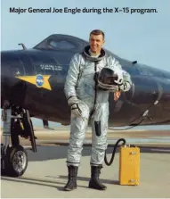 ??  ?? Major General Joe Engle during the X-15 program.