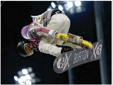  ?? SERGEI GRITS / ASSOCIATED PRESS ?? Shaun White, a two-time snowboardi­ng gold medalist and the sport’s biggest name, secured a return to his fourth Olympics with a perfect score in the U.S. Grand Prix in Snowmass, Colo., last month.