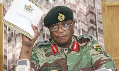  ??  ?? ZDF Commander General Constantin­o Chiwenga